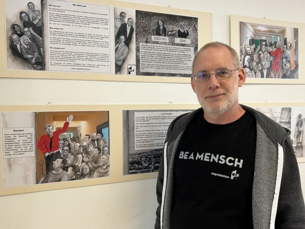Niki Heinelt ist zuständig für die Öffentlichkeitsarbeit im Integrationshaus in der Leopoldstadt.