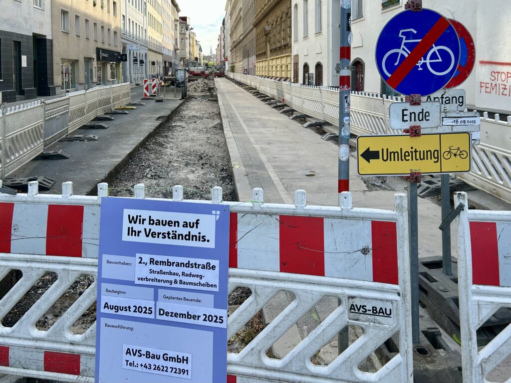 Die Rembrandtstraße wird umgebaut