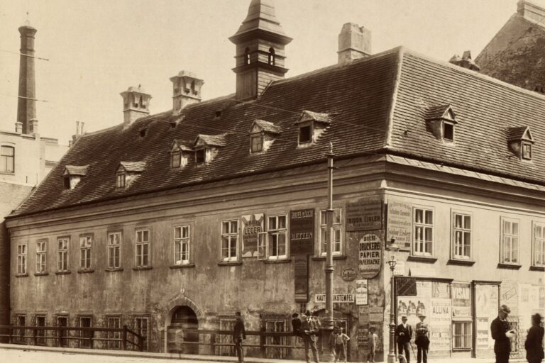 Das alte Mauthaus Am Tabor im Jahr 1902
