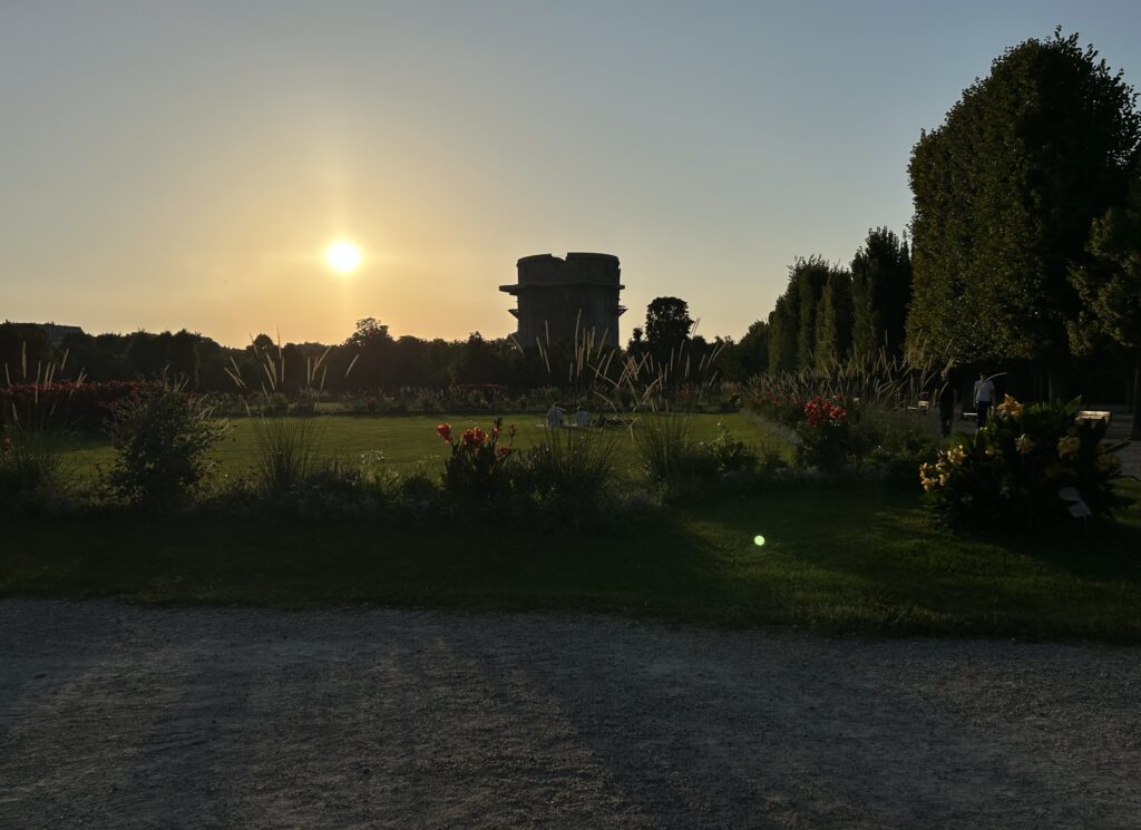 Der Augarten im Sonnenuntergang