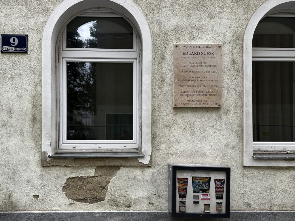 Das ehemalige Wohnhaus von Eduard Suess in der Leopoldstadt. 