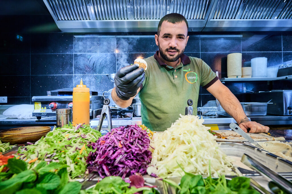 Die besten Falafeln gibt es bei Jaffa, Rauscherstraße, Ecke Wallensteinstraße