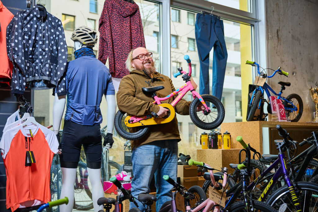 Martin Knoll, Geschäftsführer von Starbike in seinem Geschäft im Nordbahnviertel. 