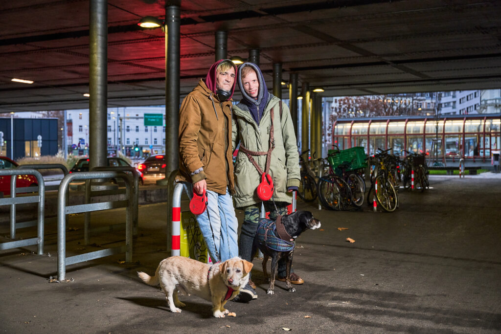 Martin Klinger und Nadine Liebl auf dem Praterstern.