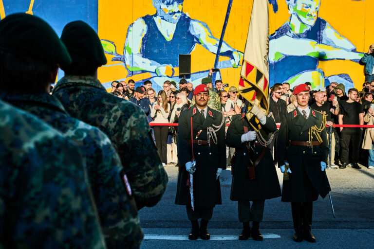 Soldaten des Bundesheeres auf dem Gelände des Nordwestbahnhofs
